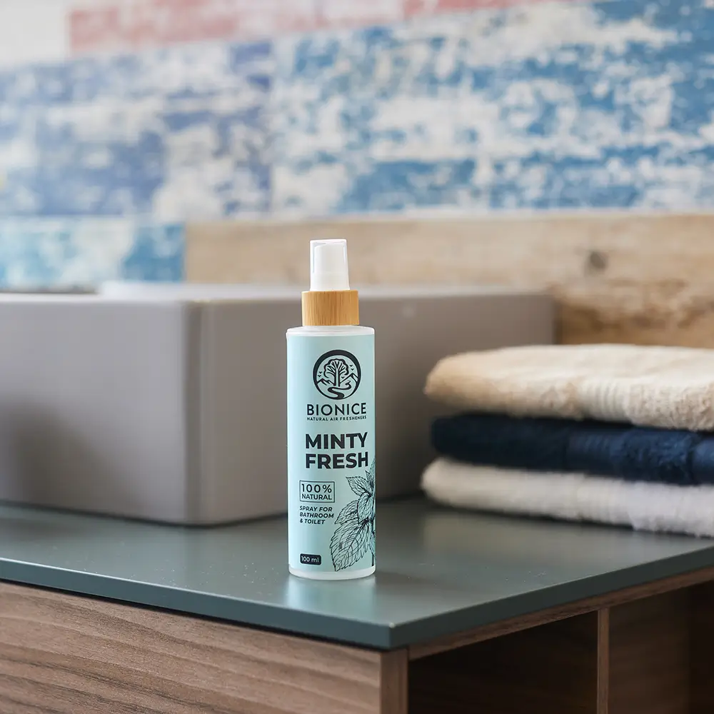Minty Fresh purškiamas namų kvapas vonios kambariui